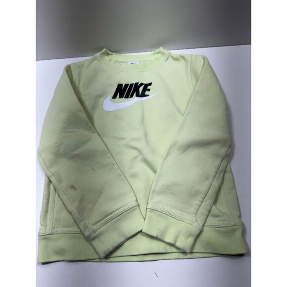 Nike Sweatshirt Youth Small Light Green Crewneck Pullover Swoosh Logo Unisex - Picture 3 of 10